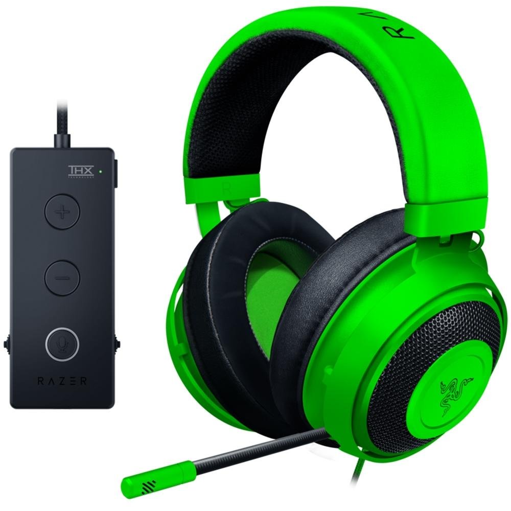 ヘッドホン Razer KRAKEN TOURNAMENT EDITION GREEN Headset Gamer Razer Kraken Tournament Green - USB | KaBuM!