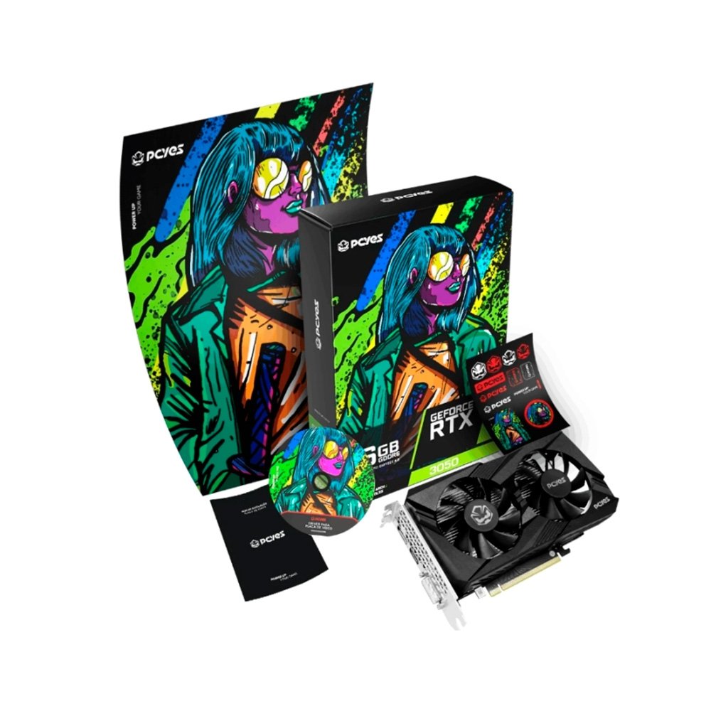 Placa de Vídeo PcYes Nvidia Geforce Rtx 3050 6Gb Gddr6 96Bits - Pvpcr30506Gb2F Placa de Vídeo PcYes Nvidia Geforce Rtx 3050 6Gb Gddr6 96Bits - Pvpcr30506Gb2F