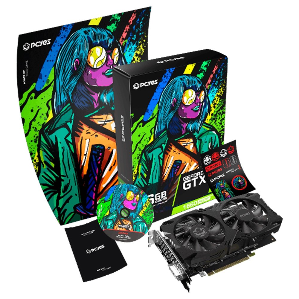 PCYES GTX 1660 SUPER 6GB GDDR6 Dual Fan | KaBuM!