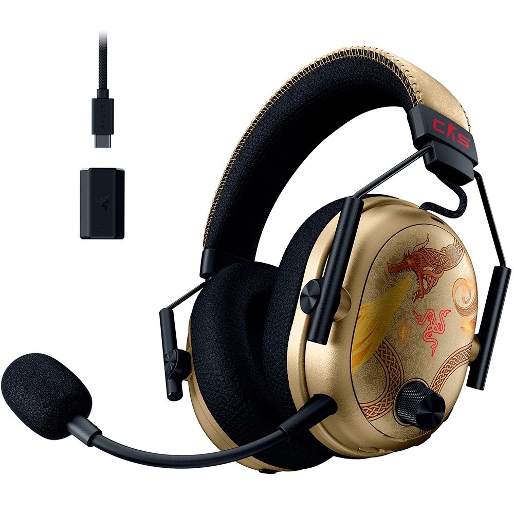Imagem 3 de 11 do produto Headset Sem Fio Gamer Razer Blackshark V3 Pro, Edição Counter-Strike 2, ANC, Drivers 50mm, Preto - RZ04-05400800