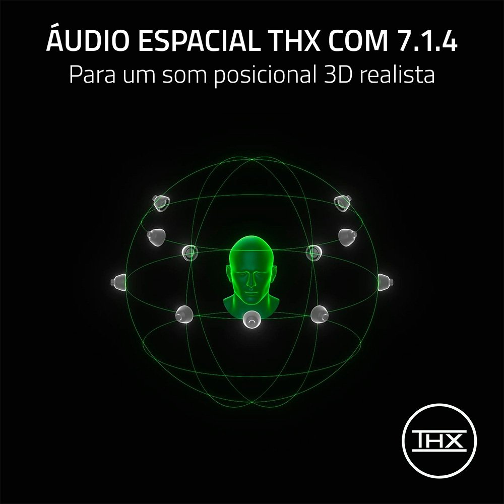 Imagem 5 de 11 do produto Headset Sem Fio Gamer Razer Blackshark V3 Pro, Edição Counter-Strike 2, ANC, Drivers 50mm, Preto - RZ04-05400800