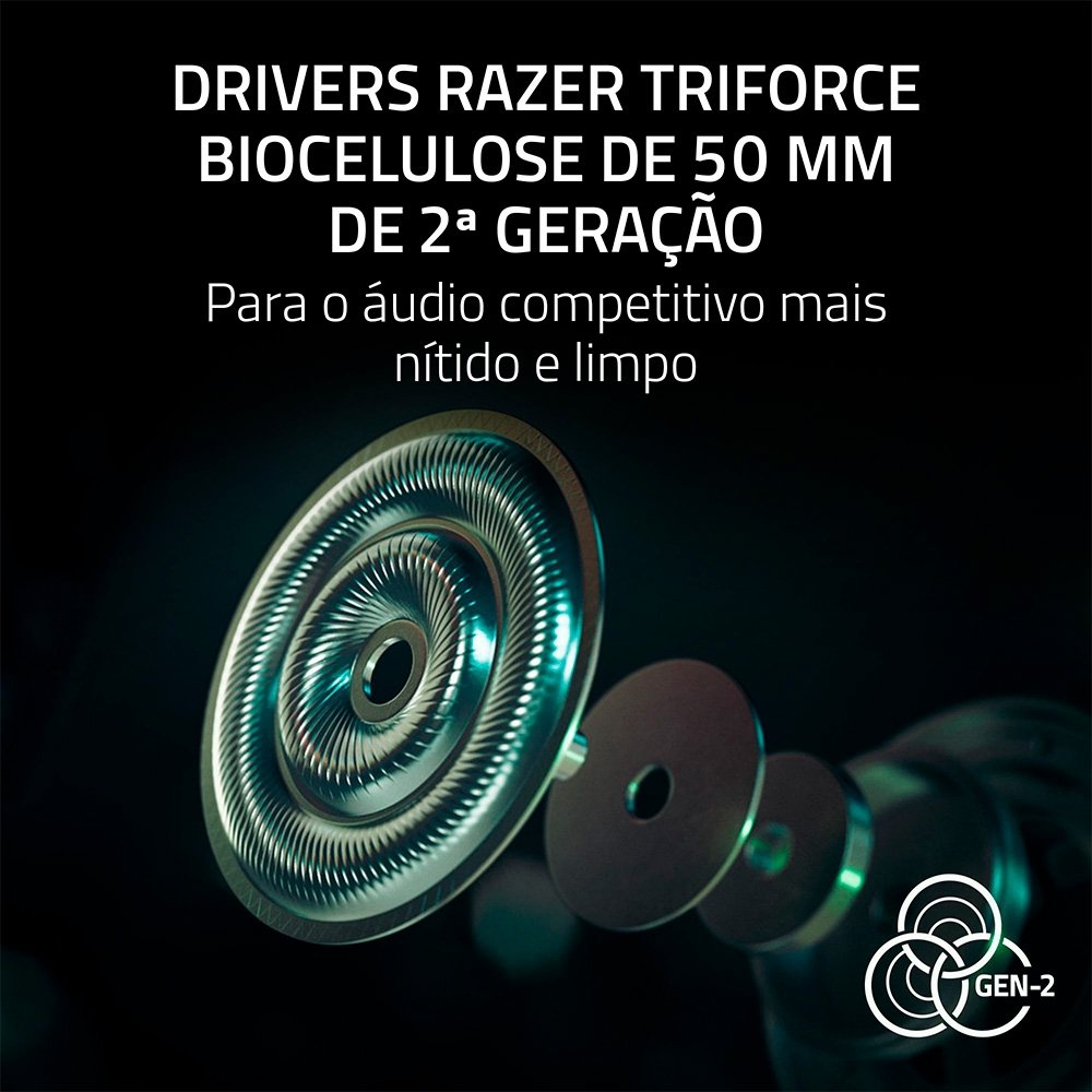 Imagem 6 de 11 do produto Headset Sem Fio Gamer Razer Blackshark V3 Pro, Edição Counter-Strike 2, ANC, Drivers 50mm, Preto - RZ04-05400800
