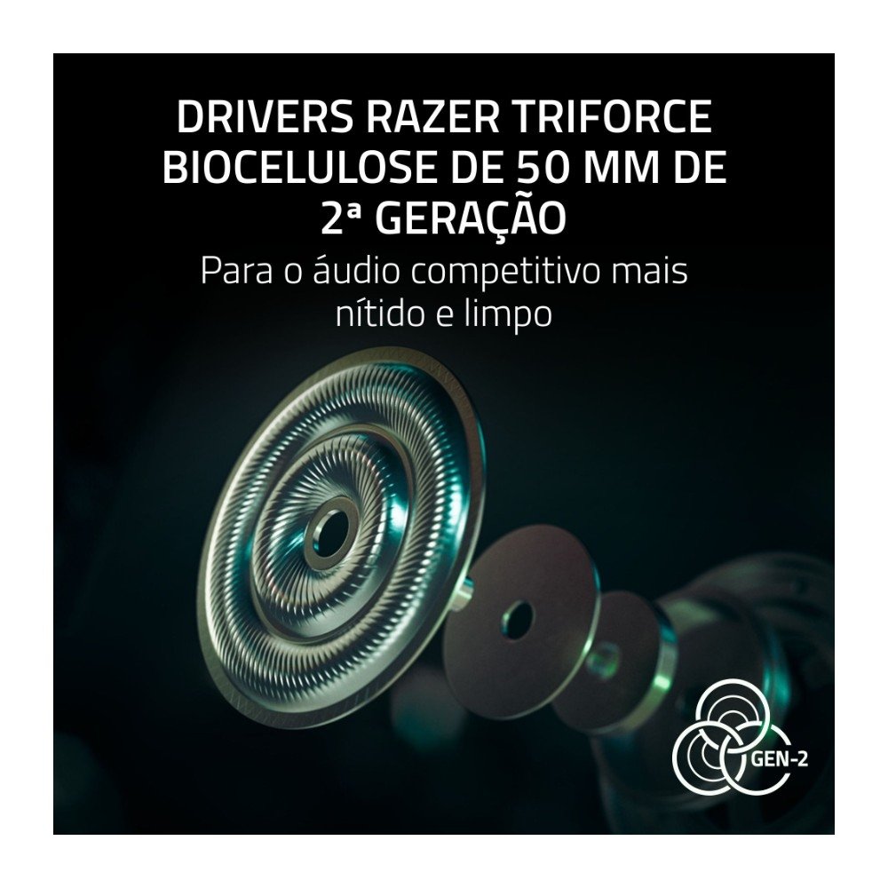 Imagem 5 de 5 do produto Headset Gamer Razer BlackShark V3 Pro Sem Fio ANC, Drivers 50mm, Branco - RZ04-05400200