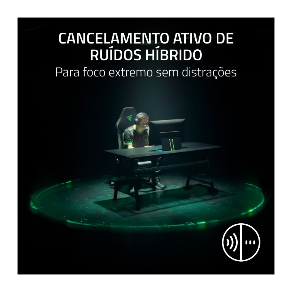 Imagem 6 de 6 do produto Headset Gamer Sem Fio Razer BlackShark V3 Pro, ANC, Microfone Full Band, Drivers 50mm, Preto - RZ04-05400500