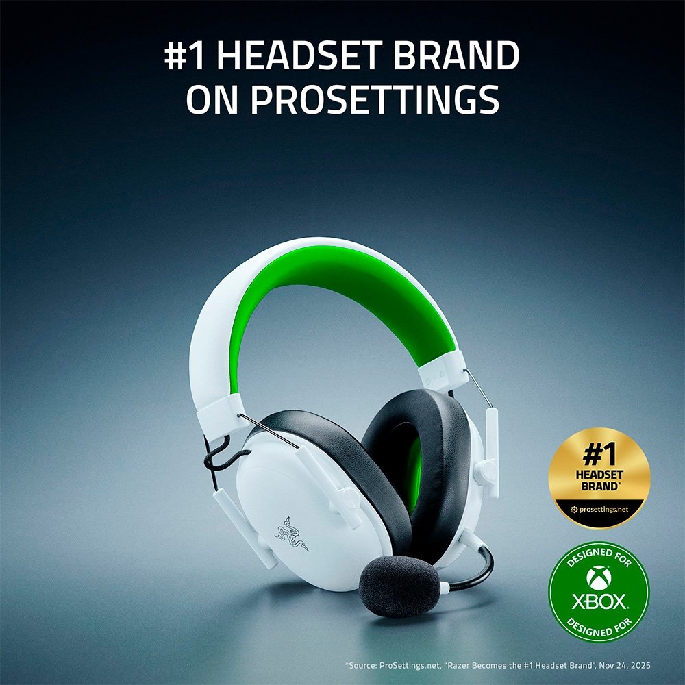 Imagem 5 de 7 do produto Headset Gamer Sem Fio Razer BlackShark V3 X HyperSpeed, Drivers 50mm, Branco - RZ04-05420300