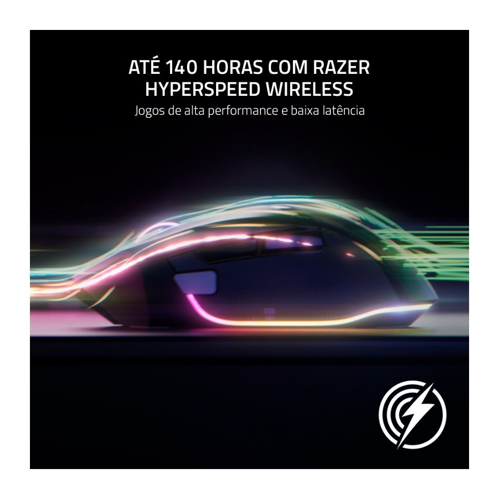 Imagem 4 de 5 do produto Mouse Gamer Sem Fio Razer Basilisk V3 Pro 35K, Sensor 35K DPI, RGB, Preto - RZ01-05240100