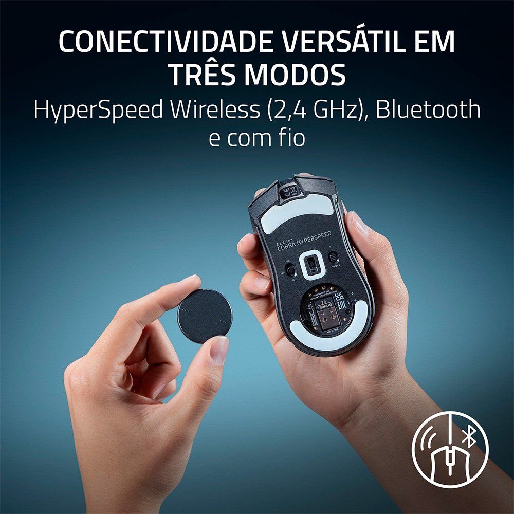 Mouse Gamer Sem Fio  Razer Cobra HyperSpeed, 30000 DPI, RGB Chroma, Ultra-Leve, Preto - RZ01-05570100 - view 8