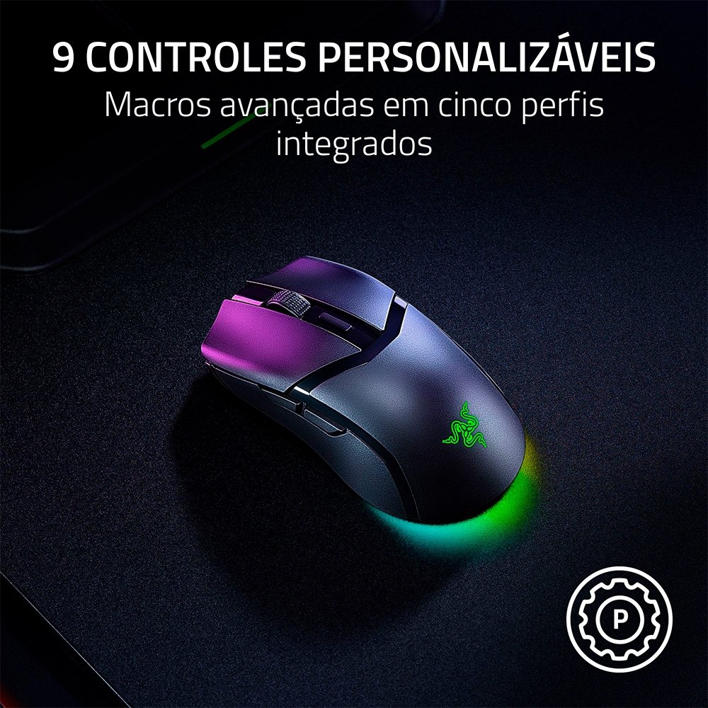 Mouse Gamer Sem Fio  Razer Cobra HyperSpeed, 30000 DPI, RGB Chroma, Ultra-Leve, Preto - RZ01-05570100 - view 10