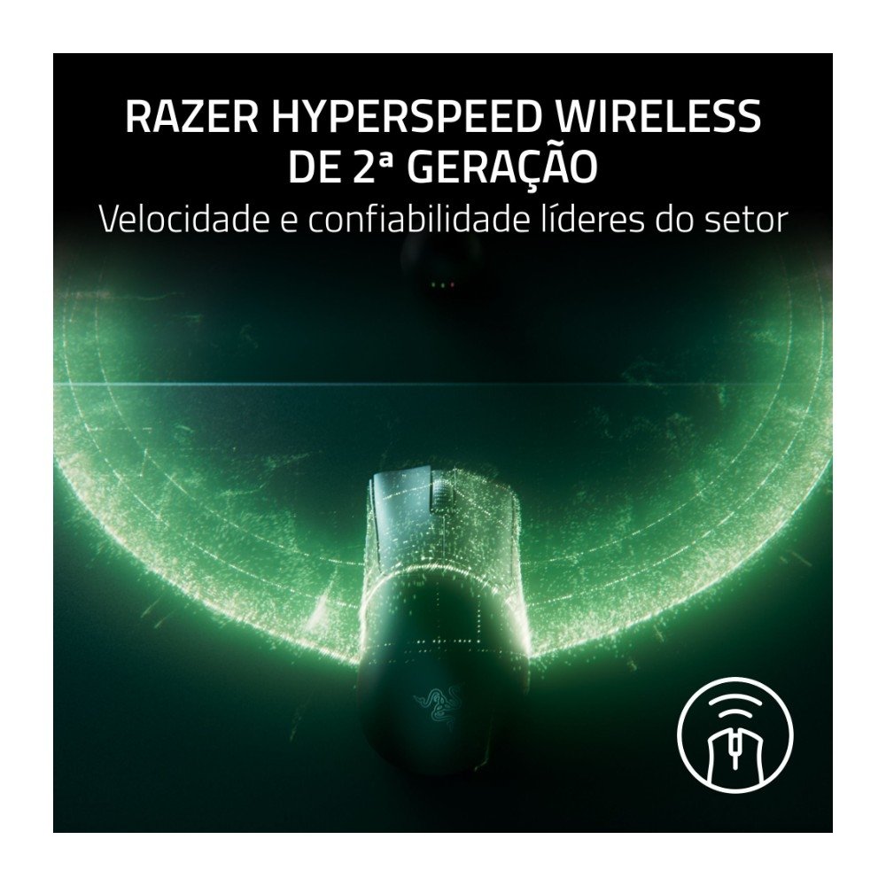 Imagem 3 de 5 do produto Mouse Gamer Sem Fio Razer DeathAdder V4 Pro, Até 45000 DPI, Ultra-Leve, HyperSpeed Wireless, Preto - RZ01-05330100