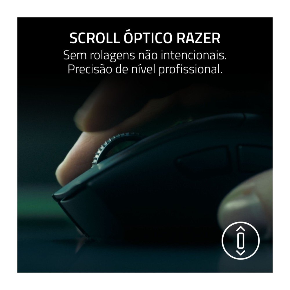 Imagem 4 de 5 do produto Mouse Gamer Sem Fio Razer DeathAdder V4 Pro, Até 45000 DPI, Ultra-Leve, HyperSpeed Gen-2, Branco - RZ01-05330200