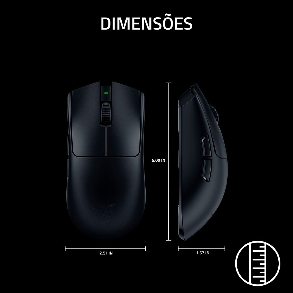 Mouse Gamer Sem Fio Razer Viper V3 Pro SE, 35000 DPI, Ultra-Leve, Edição Especial, Preto - RZ01-04550100 - view 6