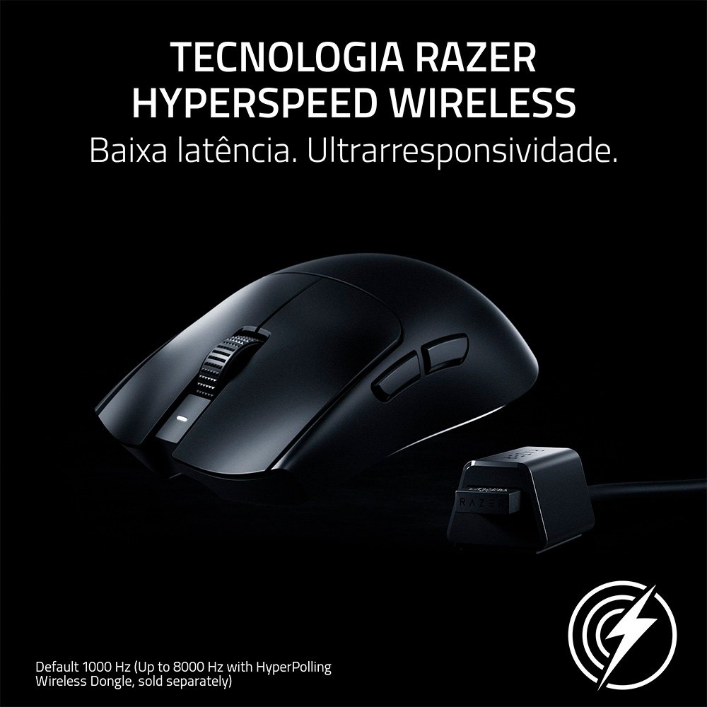 Mouse Gamer Sem Fio Razer Viper V3 Pro SE, 35000 DPI, Ultra-Leve, Edição Especial, Preto - RZ01-04550100 - view 9