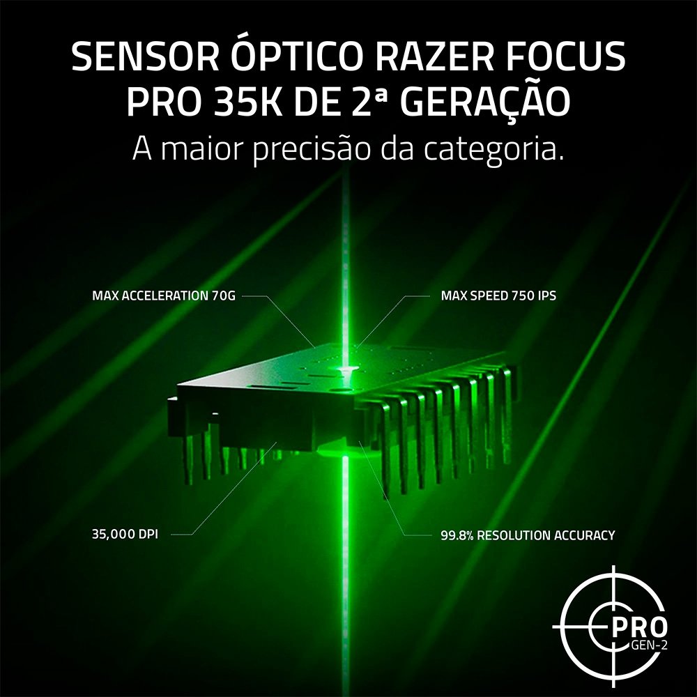 Mouse Gamer Sem Fio Razer Viper V3 Pro SE, 35000 DPI, Ultra-Leve, Edição Especial, Preto - RZ01-04550100 - view 10