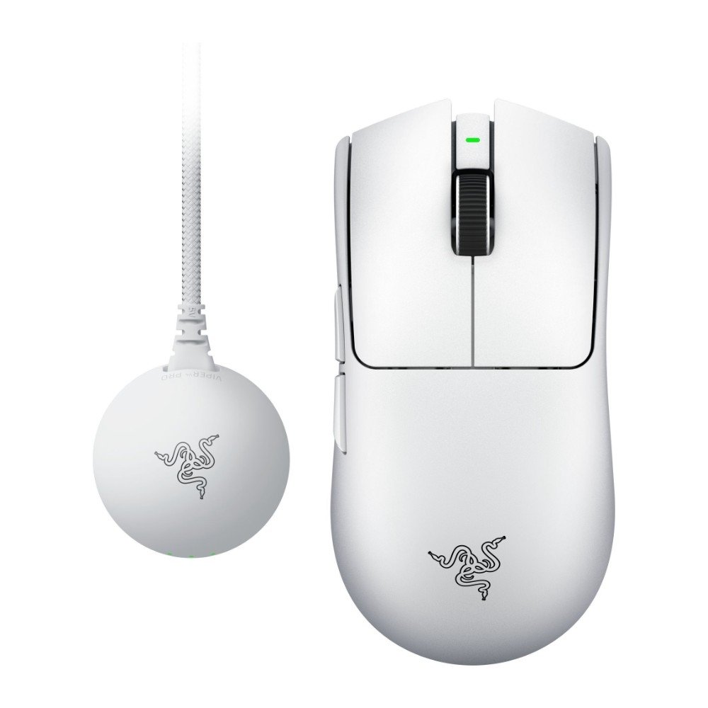 Mouse Gamer Sem Fio Razer Viper V4 Pro, 50.000 DPI, Ultra-Leve, Sensor Óptico Focus Pro, Branco - RZ01-05630200