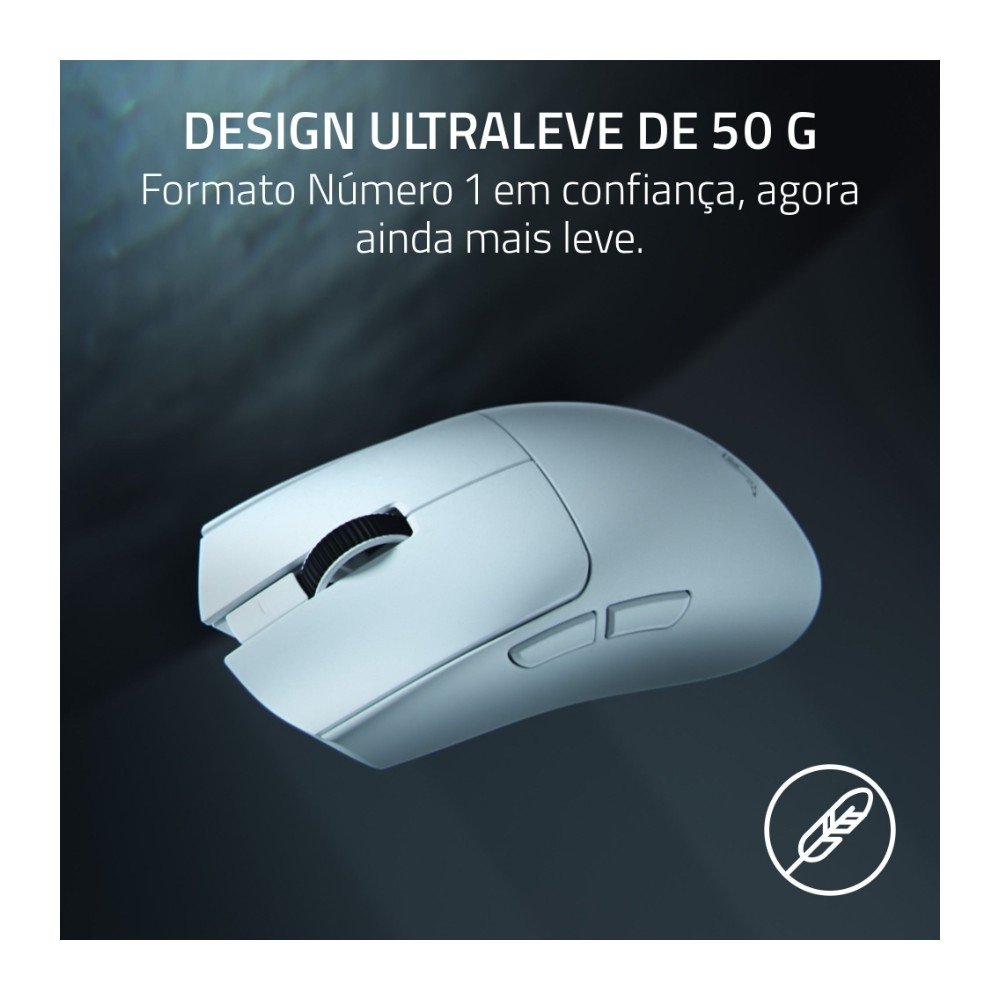 Mouse Gamer Sem Fio ( Balão.info) V4 Pro, 50.000 DPI, Ultra-Leve, Sensor Óptico Focus Pro, Branco - RZ01-( Balão.info - foto 2