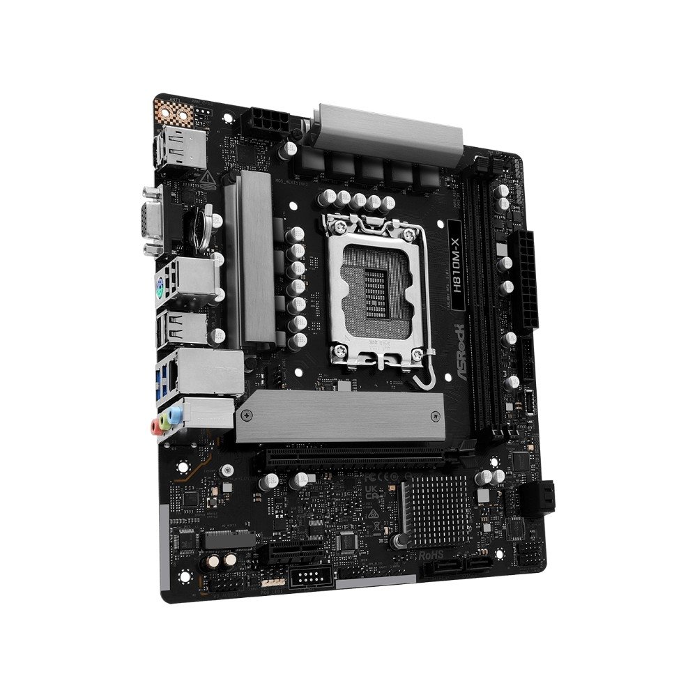 Imagem 3 de 5 do produto Placa-Mãe ASRock H810M-X Gen5, Intel LGA 1851, Micro ATX, DDR5 - 90-MXBU90-A0UAYZ