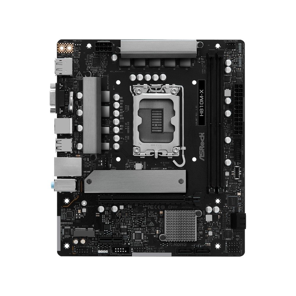 Placa-Mãe ASRock H810M-X Gen5, Intel LGA 1851, Micro ATX, DDR5 - 90-MXBU90-A0UAYZ 4