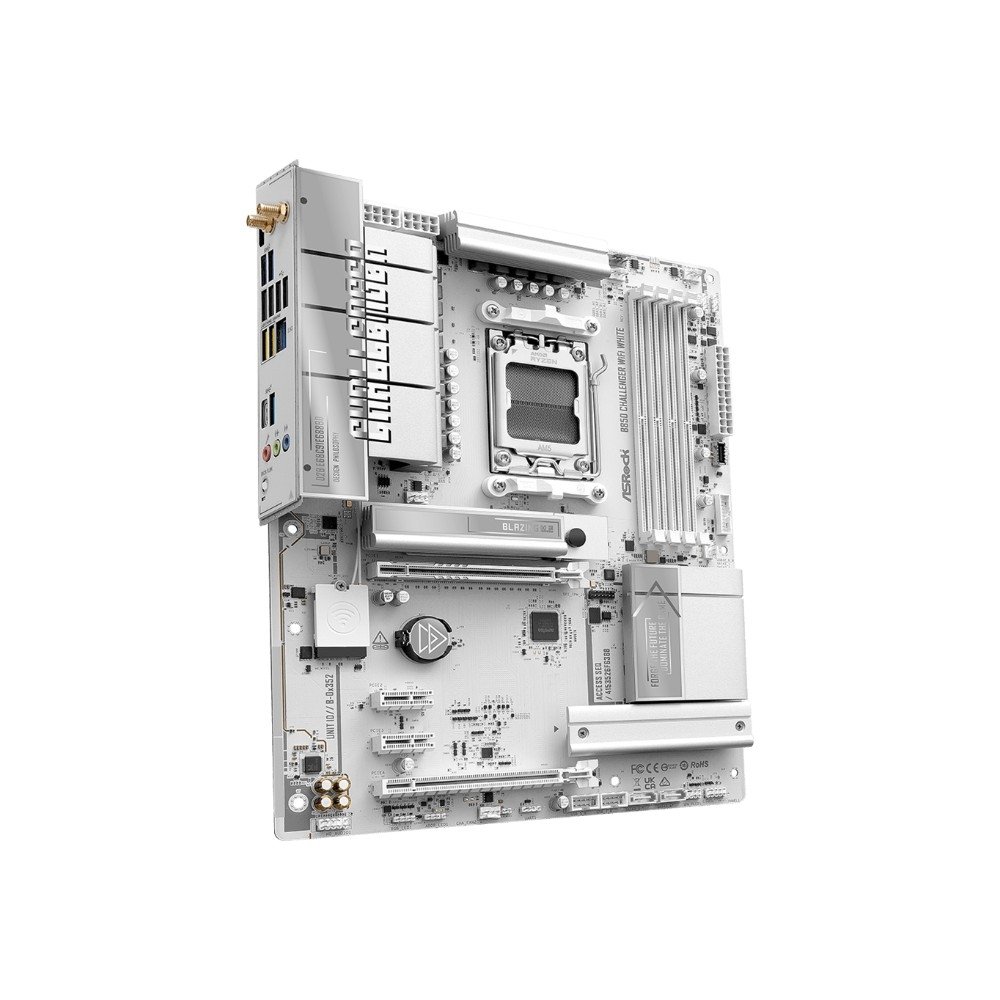 Placa-Mãe ASRock B850 Challenger WiFi White, AMD AM5, ATX, DDR5 - 90-MXBTF0-A0UAYZ