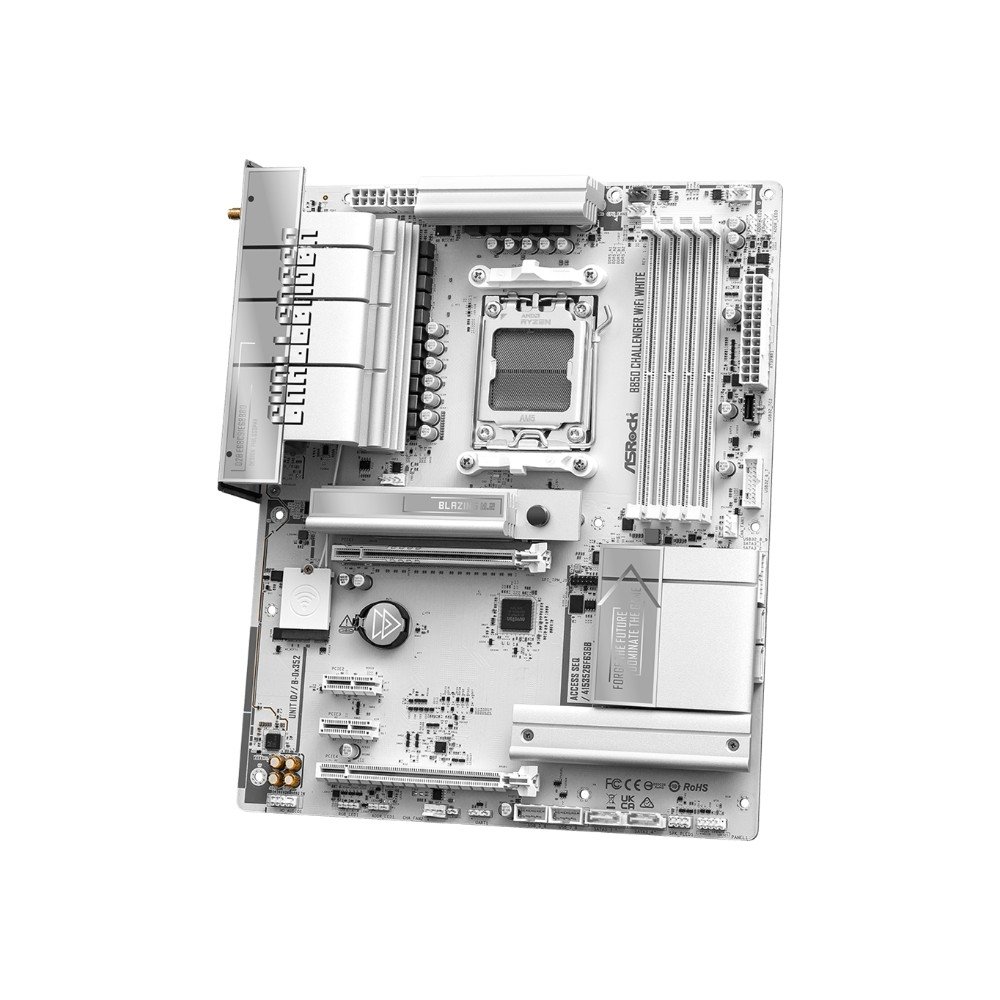 Placa-Mãe ASRock B850 Challenger WiFi White, AMD AM5, ATX, DDR5 - 90-MXBTF0-A0UAYZ