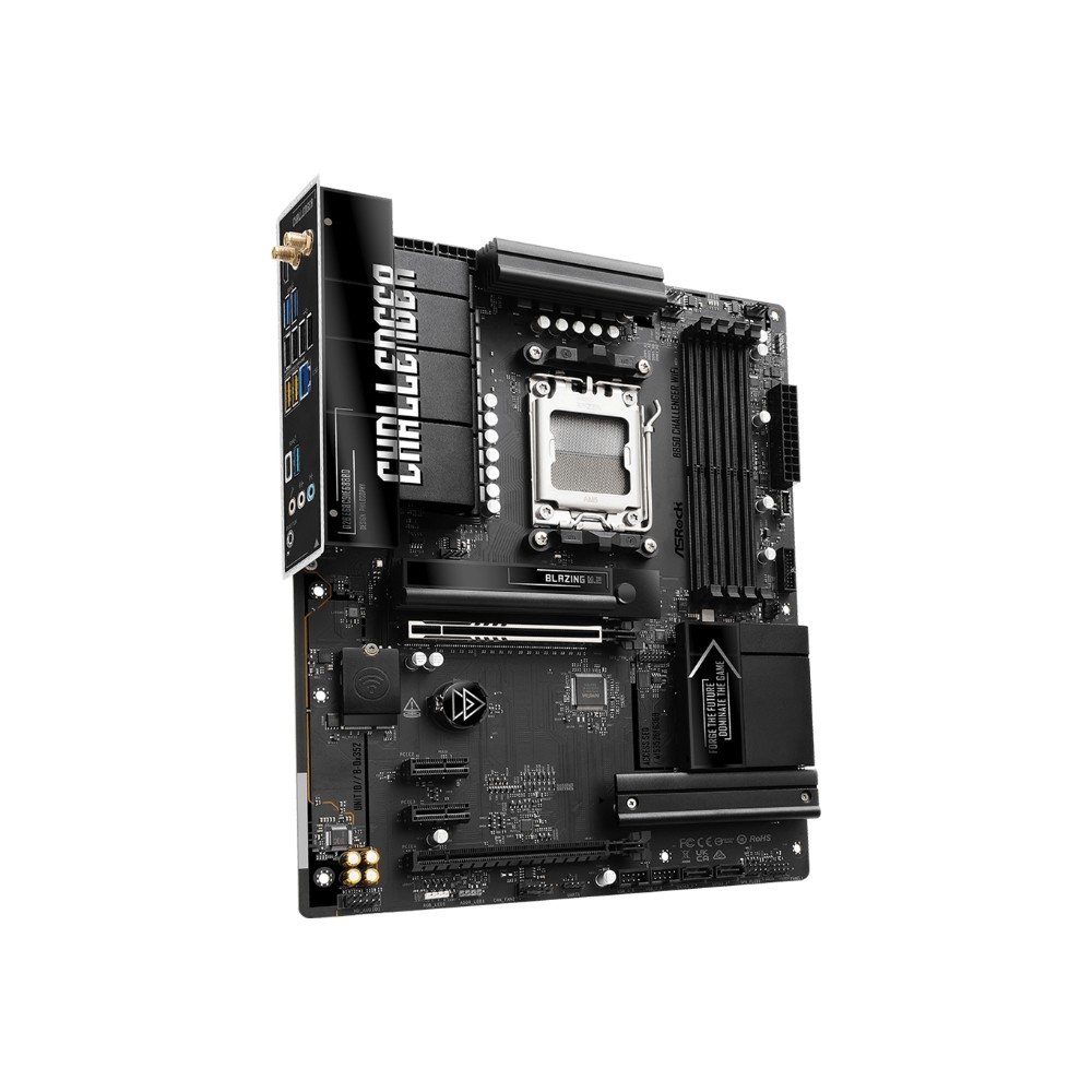Placa-Mãe ASRock B850 Challenger WiFi, AMD AM5, ATX, DDR5 - 90-MXBTD0-A0UAYZ