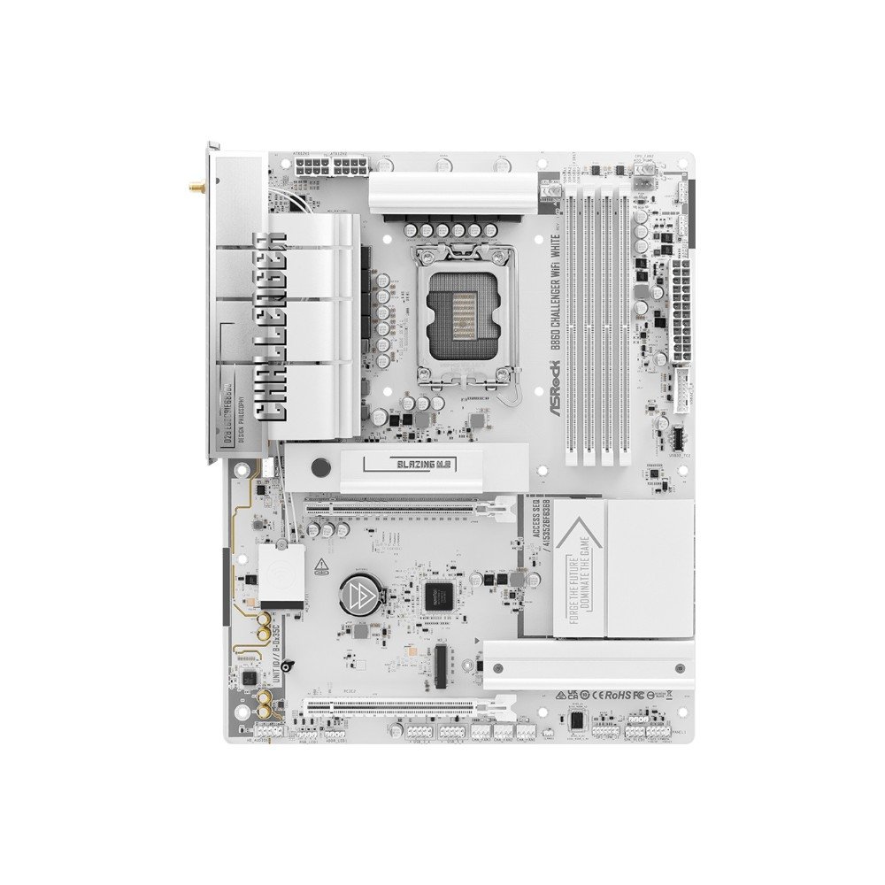 Placa-Mãe ASRock B860 Challenger WiFi White, Intel LGA 1851, ATX, DDR5 - 90-MXBUB0-A0UAYZ 5