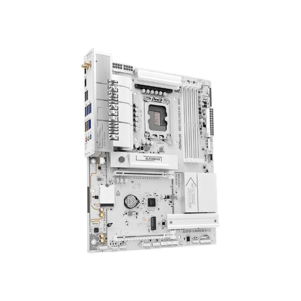 Imagem 4 de 7 do produto Placa-Mãe ASRock B860 Challenger WiFi White, Intel LGA 1851, ATX, DDR5 - 90-MXBUB0-A0UAYZ