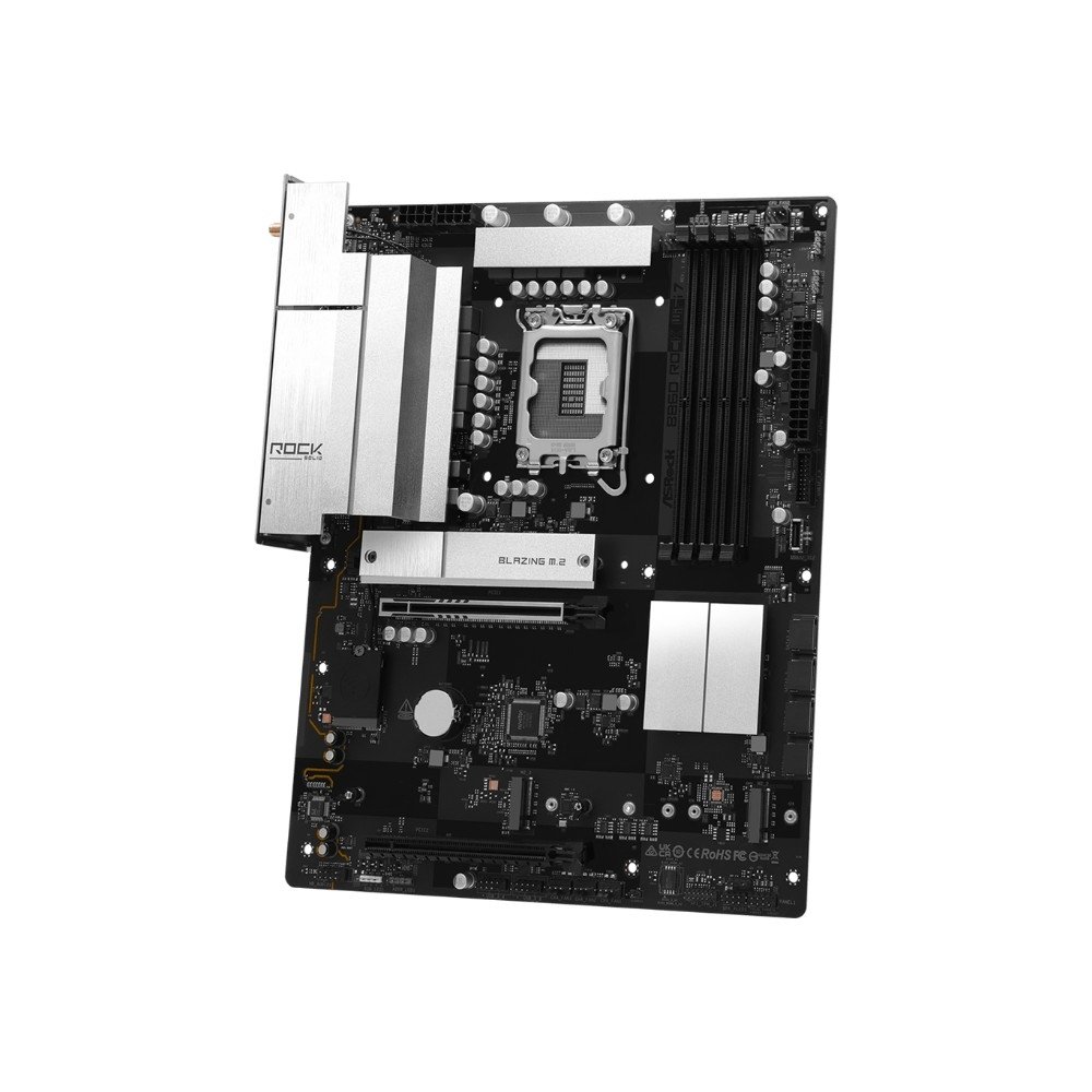 Placa-Mãe ASRock B860 Rock WiFi 7, Intel LGA 1851, ATX, DDR5 - 90-MXBUA0-A0UAYZ 8