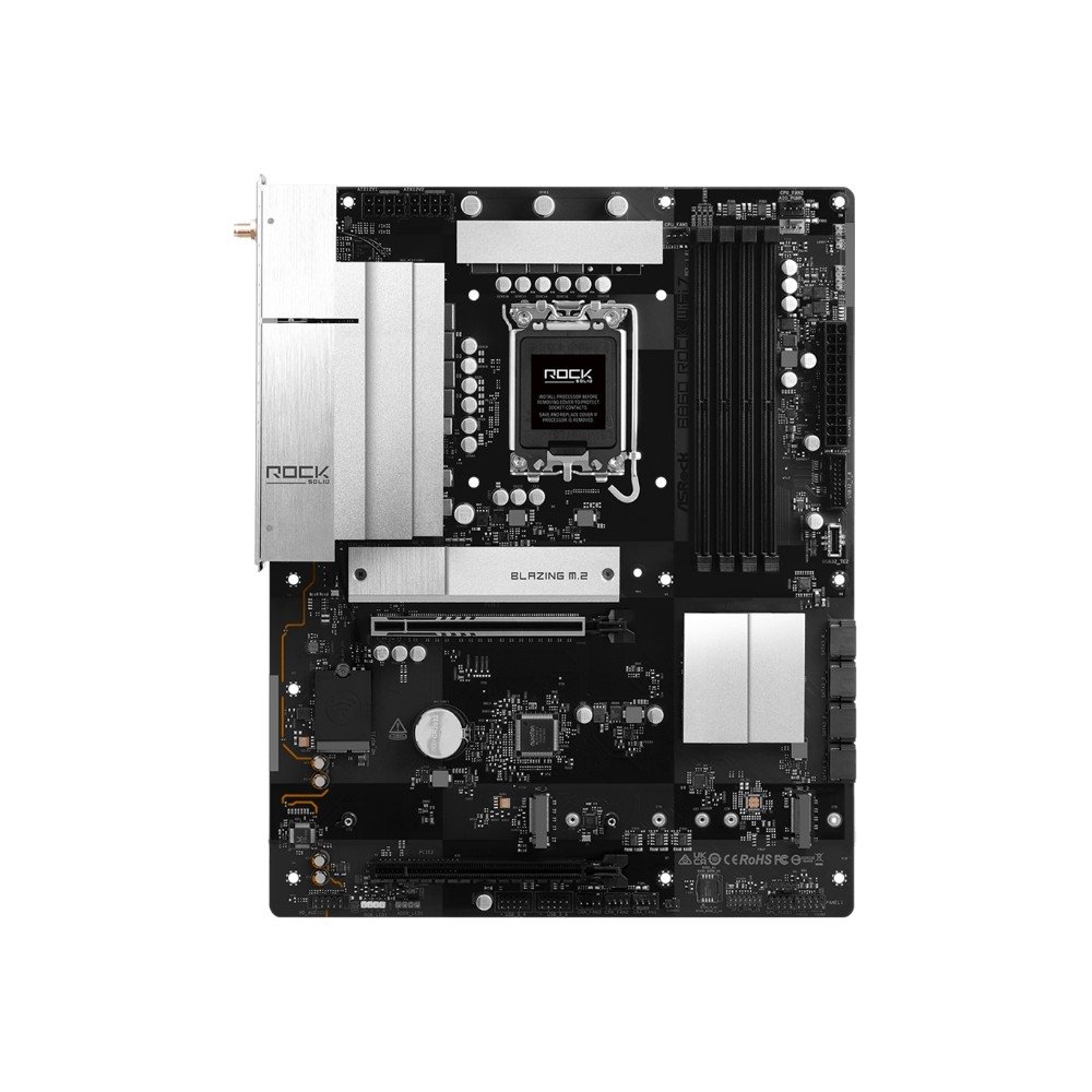 Placa-Mãe ASRock B860 Rock WiFi 7, Intel LGA 1851, ATX, DDR5 - 90-MXBUA0-A0UAYZ 6