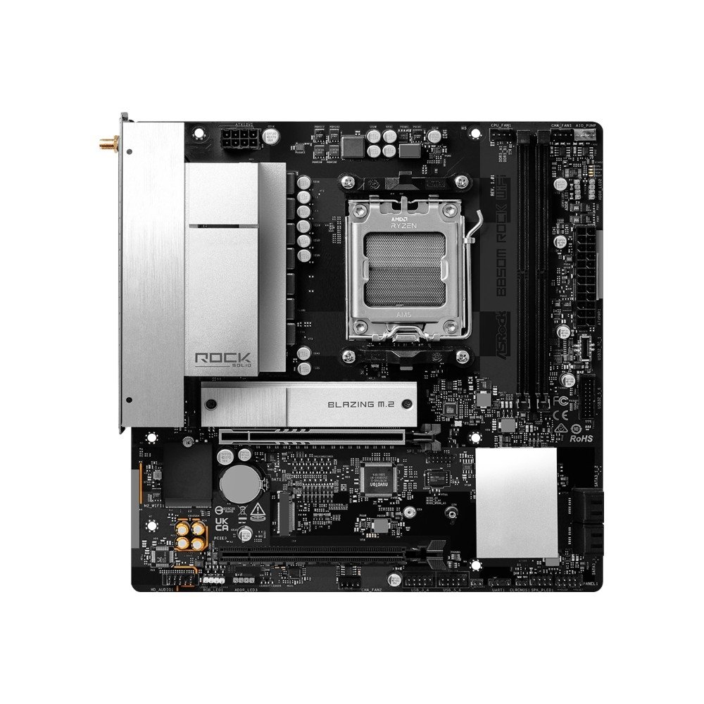 Placa-Mãe ASRock B850M Rock WiFi, AMD AM5, Micro ATX, DDR5 - 90-MXBU70-A0UAYZ 4