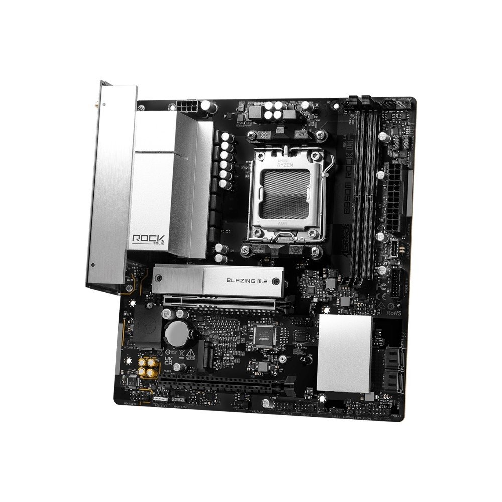 Imagem 3 de 5 do produto Placa-Mãe ASRock B850M Rock WiFi, AMD AM5, Micro ATX, DDR5 - 90-MXBU70-A0UAYZ