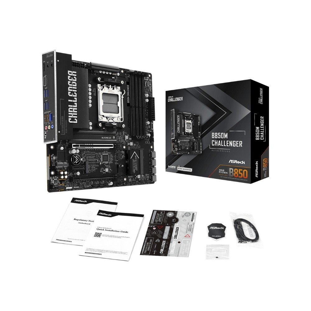 Placa-Mãe ASRock B850M Challenger, AMD AM5, Micro ATX, DDR5 - 90-MXBU40-A0UAYZ - view 4