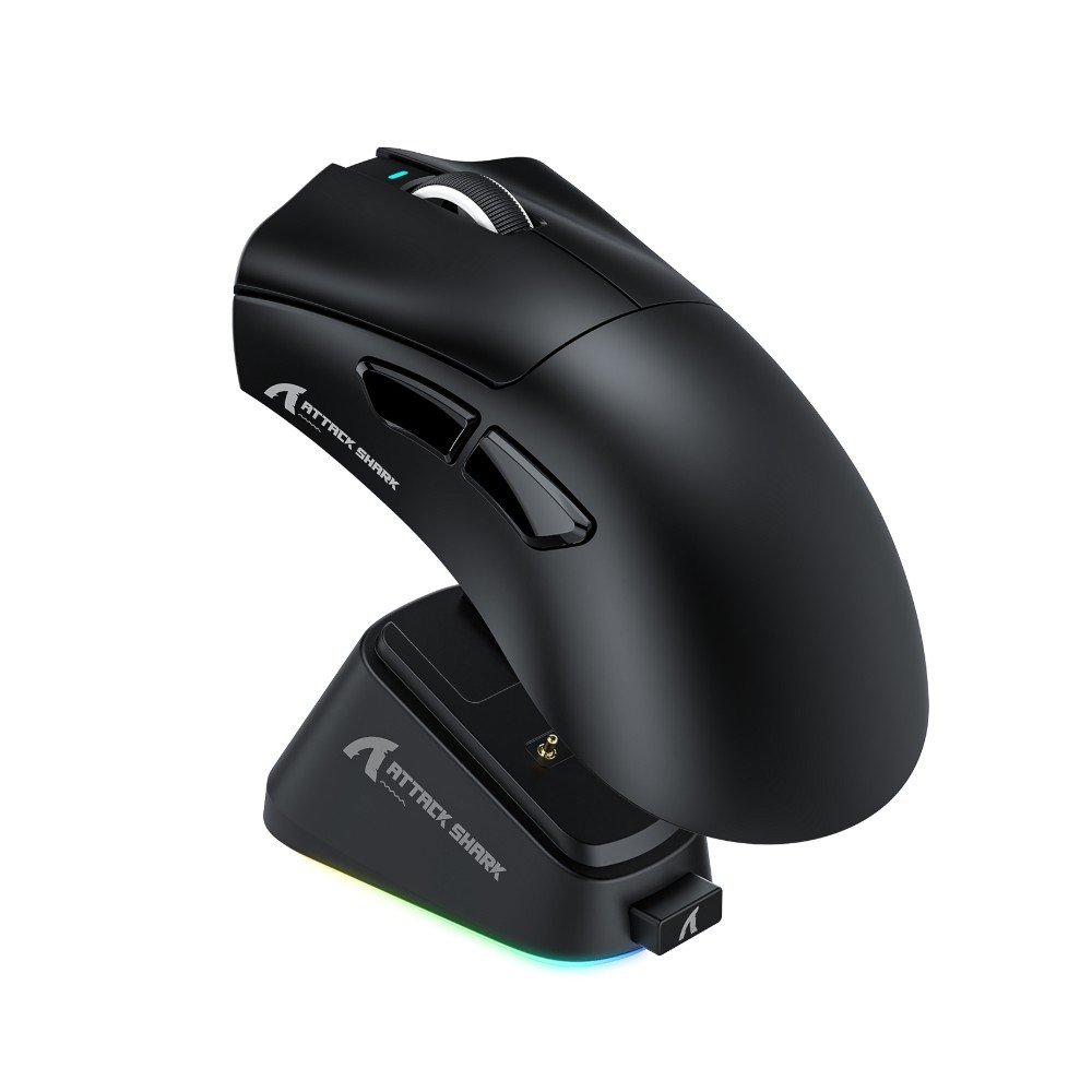 Mouse Gamer Sem Fio Attack Shark V3PRO, RGB, 25000 DPI, Tri-Mode Wireless Bluetooth USB-C, Preto - V3PRO - view 2