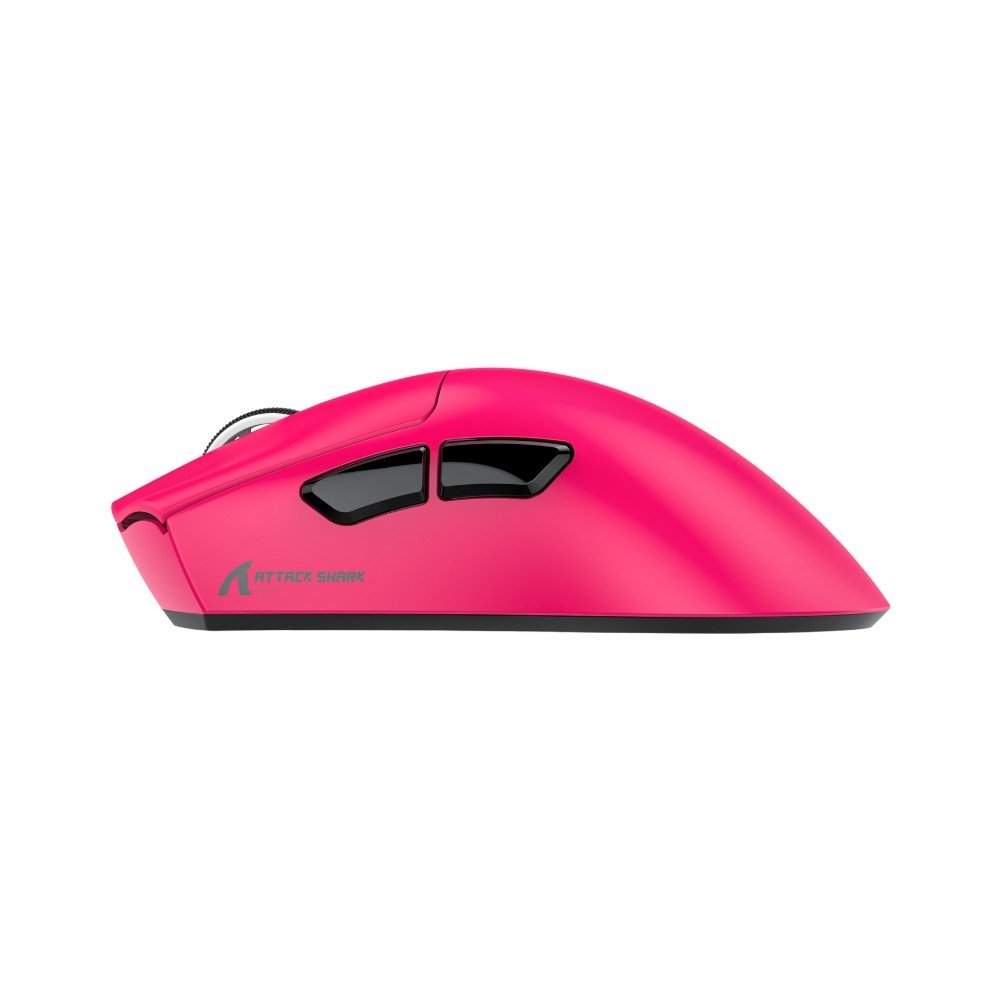 Mouse Gamer Sem Fio Attack Shark V3PRO, RGB, ( Balão.info) DPI, Tri-Mode Wireless Bluetooth USB-C, Berry Red - V3PRO - view 3