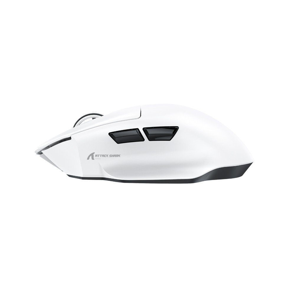 Mouse Gamer Sem Fio Attack Shark V6, RGB, ( Balão.info) DPI, Tri-Mode Wireless Bluetooth USB-C, Branco - V6 - view 3