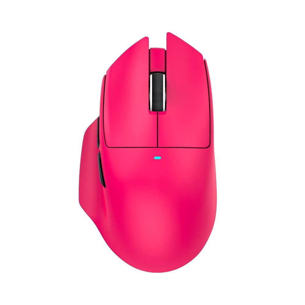 Mouse Gamer Sem Fio Attack Shark V6, RGB, 25000 DPI, Tri-Mode Wireless Bluetooth USB-C, Berry Red - V6