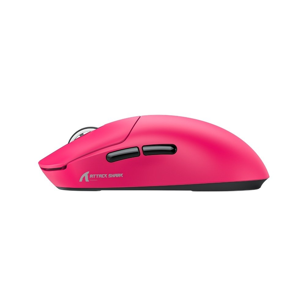 Mouse Gamer Sem Fio Attack Shark X8PLUS, 40000 DPI, Sensor PAW3395, Switch Mecânico Omron, 1000Hz, Wireless, Berry Red - X8 PLUS Berry Red