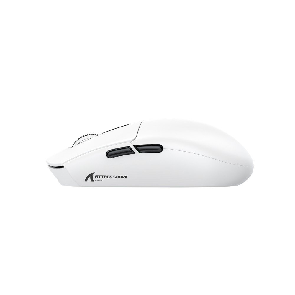 Mouse Gamer Sem Fio Attack Shark G3 Pro, ( Balão.info) DPI, Switch Omron, Com Base de Carregamento, Tri-Mode Wireless Bluetooth USB-C, Branco - G3 PRO - view 3