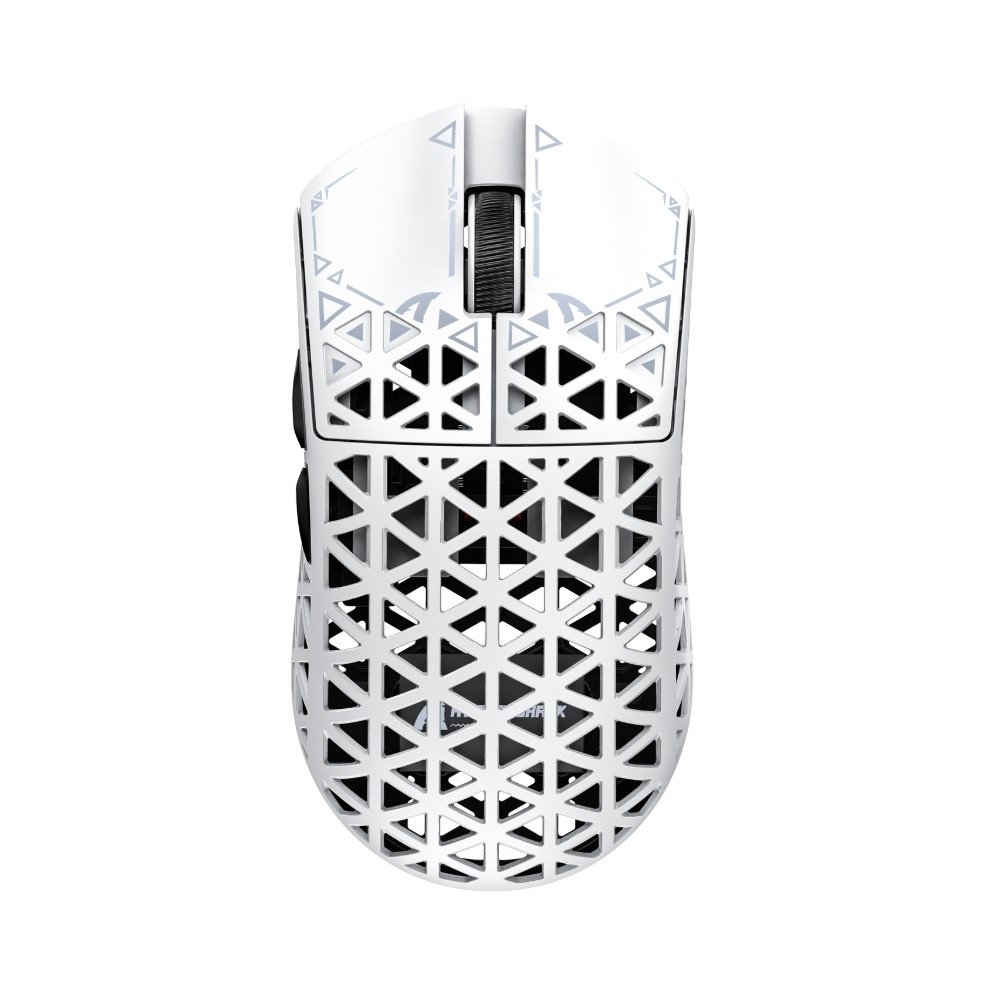 Mouse Gamer Sem Fio Attack Shark R5 Ultra, 42000 DPI, Fibra de Carbono, Switch Óptico, Tri-Mode Wireless Bluetooth USB-C, Branco - R5 ULTRA