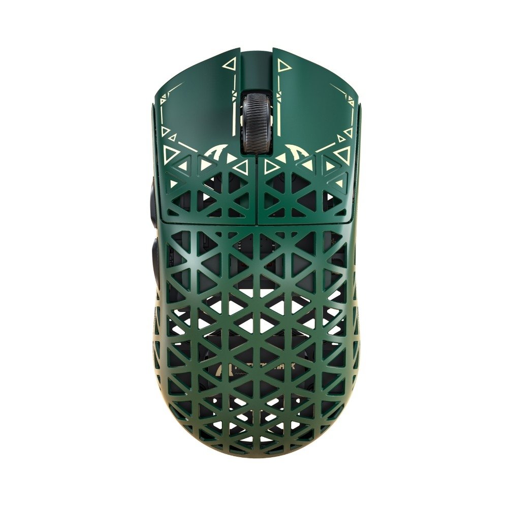 Mouse Gamer Sem Fio Attack Shark R5 Ultra, 42000 DPI, Fibra de Carbono, Switch Óptico, Tri-Mode Wireless Bluetooth USB-C, Verde - R5 ULTRA