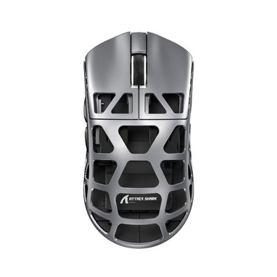 Mouse Gamer Sem Fio Attack Shark R3 Magnesium, 26000 DPI, Liga de Magnésio, Switch Kailh Black Mamba, Tri-Mode Wireless Bluetooth USB-C, Cinza - R3