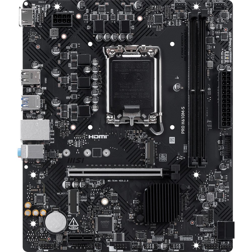 Placa-Mãe MSI PRO H610M-S, Intel LGA 1700, mATX, DDR4 - PROH610MS