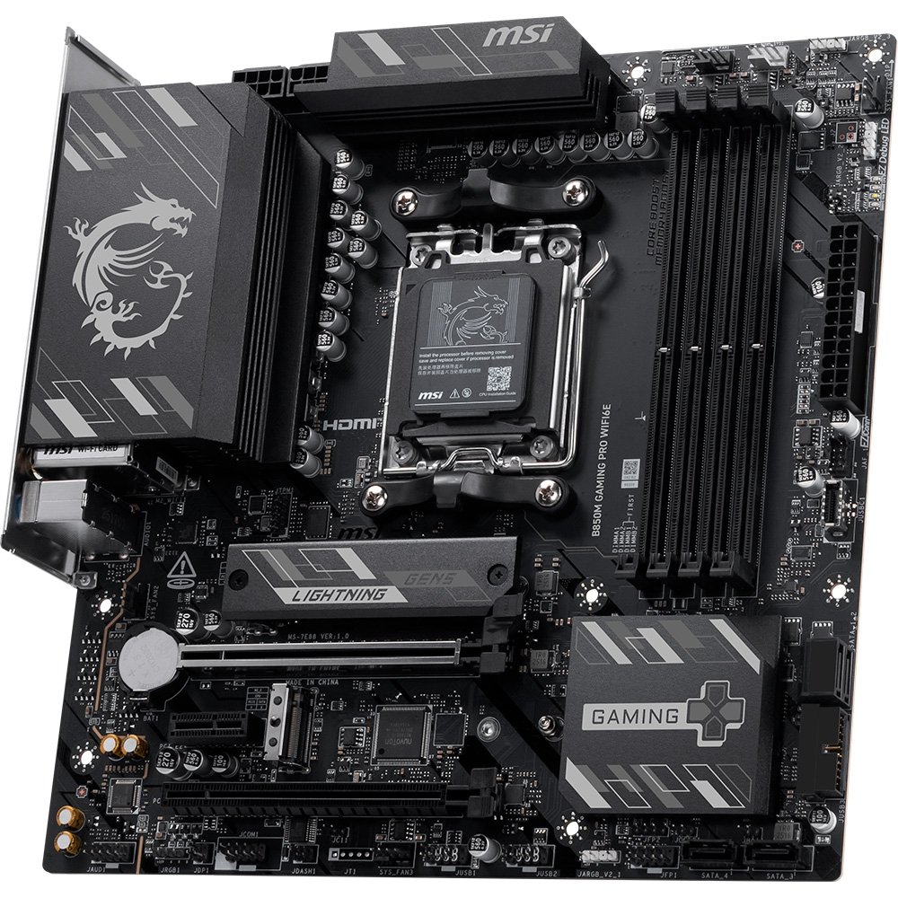 Imagem 2 de 7 do produto Placa-Mãe MSI B850M Gaming Pro WiFi 6E, AMD AM5, mATX, DDR5 - B850MGPROWIFI6E