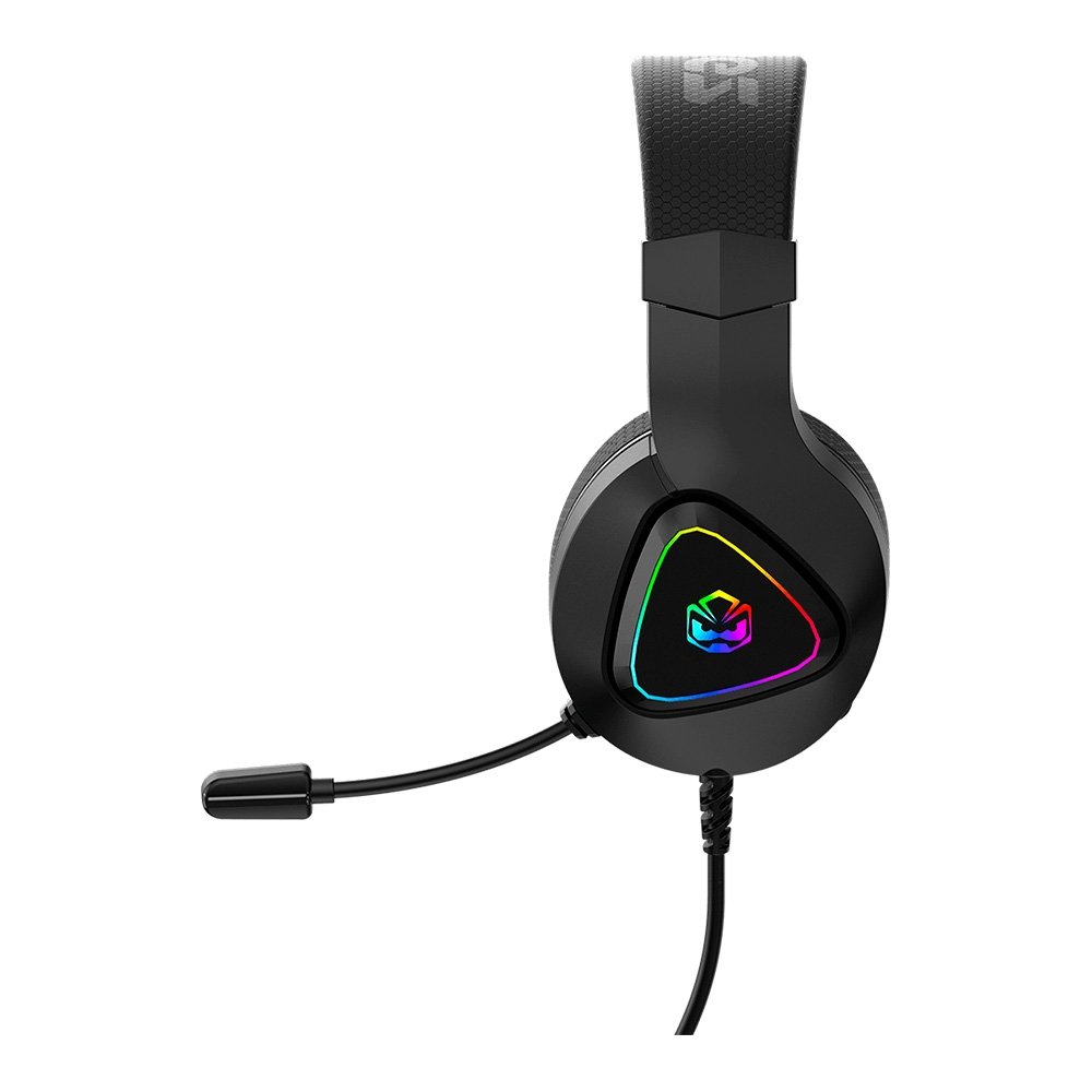 Headset Gamer ( Balão.info) Deffy Black ( Balão.info), RGB, USB, Driver 50Mm, Microfone Omnidirecional, Preto - ( Balão.info - foto 3