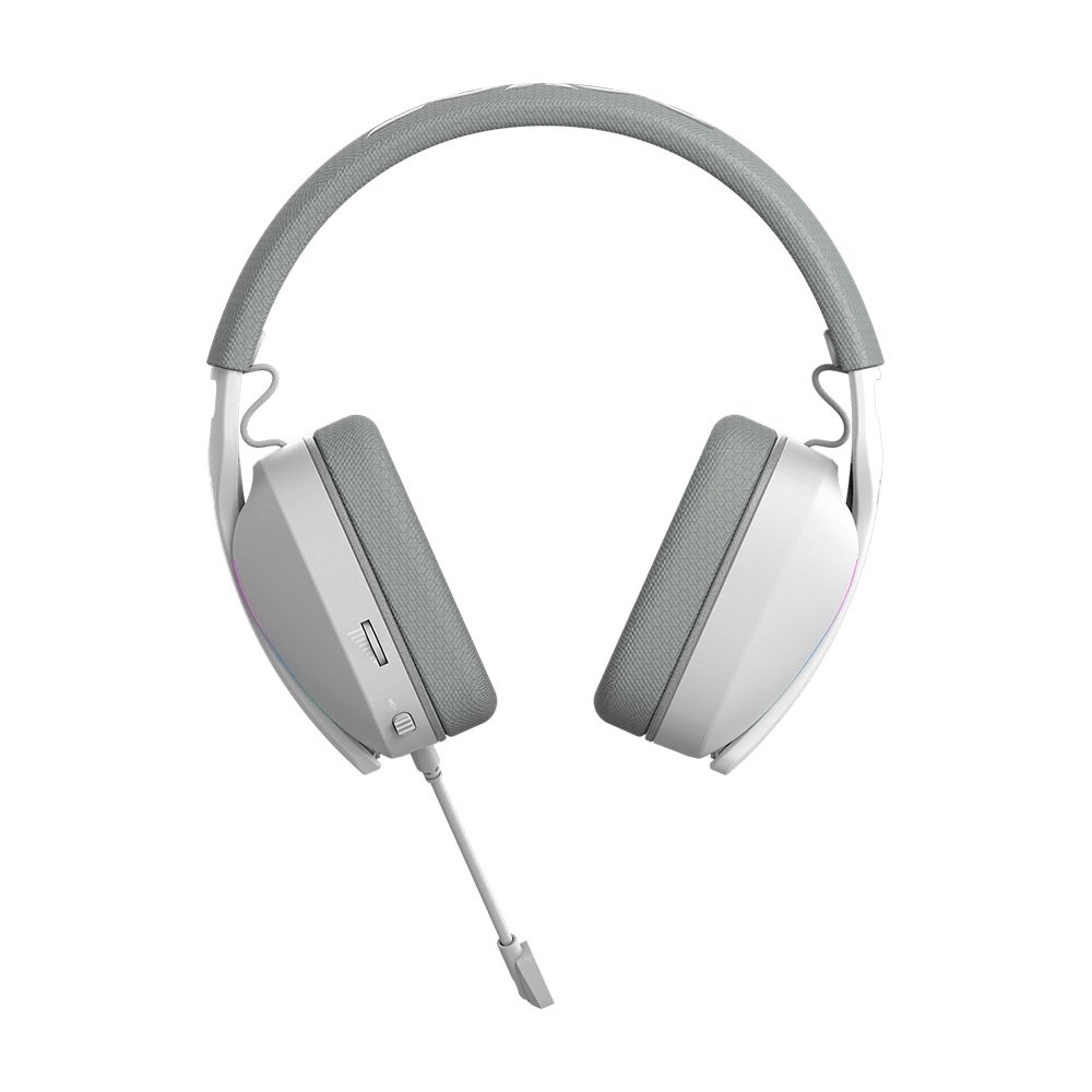 Headset Gamer ( Balão.info) Nowy White Ghost, RGB, USB Surround, Driver 40Mm, Microfone Destacável, Branco - ( Balão.info - foto 2