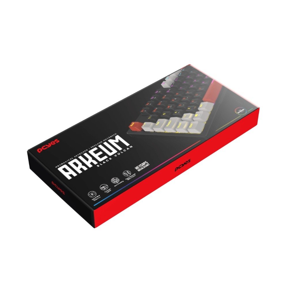 Teclado Mecânico Gamer ( Balão.info) Arkeum, 75%, RGB, Switch Blue, ( Balão.info), Black ( Balão.info - foto 6