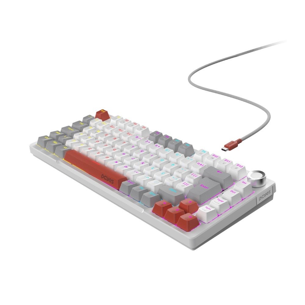 Teclado Mecânico Gamer ( Balão.info) Arkeum, 75%, RGB, Switch Blue, ( Balão.info), White Ghost - ( Balão.info - foto 2