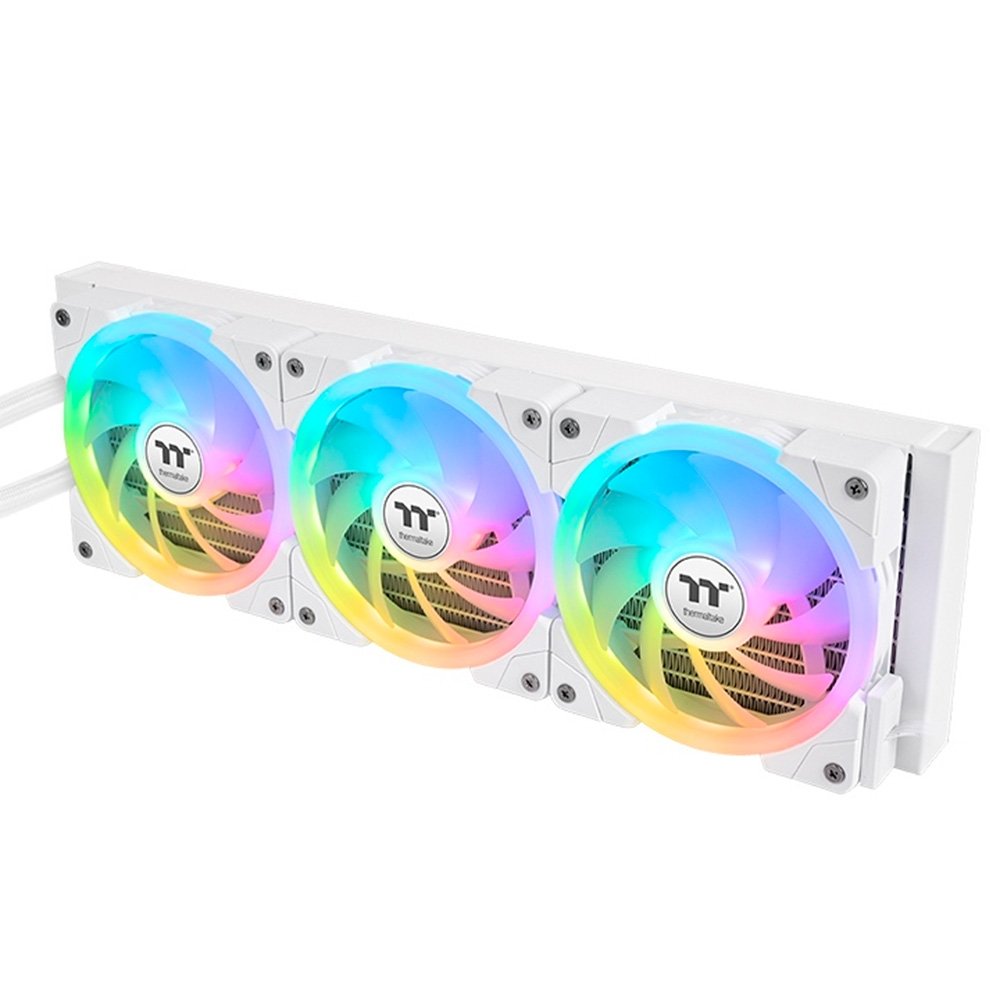 Imagem 3 de 6 do produto Water Cooler Thermaltake Minecube 360 Ultra ARGB Sync Snow Edition, 360mm, Quad-LCD, All-in-One, Branco - CL-W482-PL12SW-A