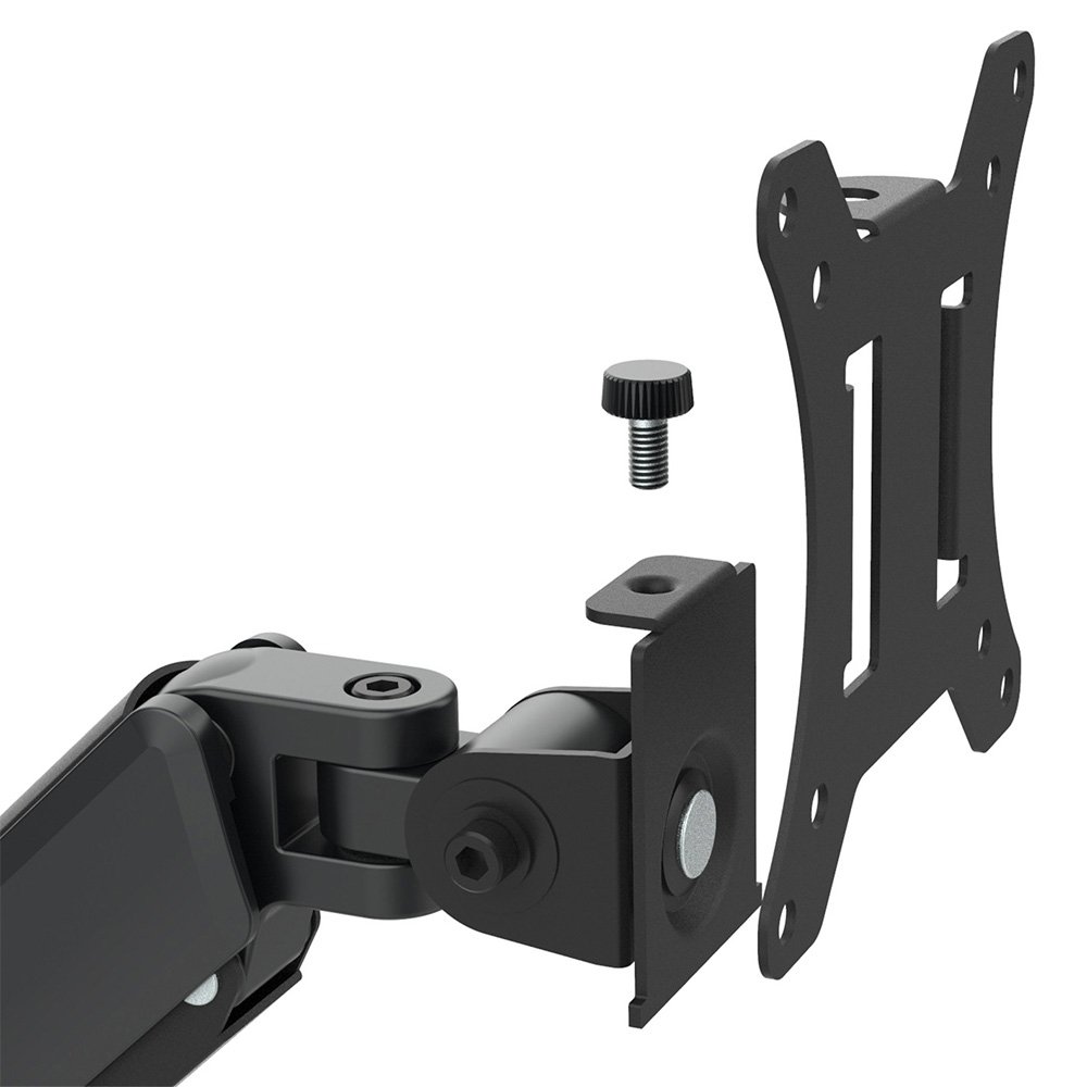 Imagem 7 de 9 do produto Suporte de Mesa Articulado Storm Tech para 1 Monitor ou TV de 17" a 32", Pistão a Gás, Ajuste de Altura, VESA, Preto - SPMT0001