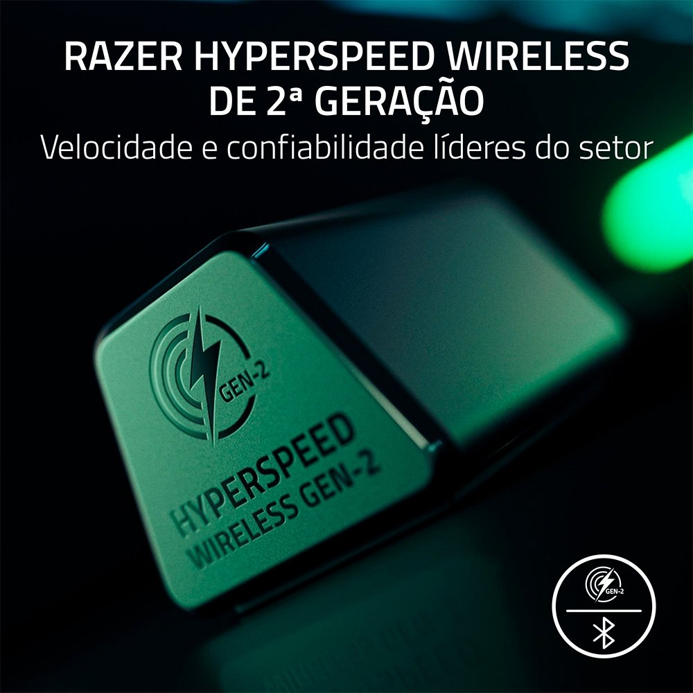 Imagem 5 de 10 do produto Headset Gamer Razer BlackShark V3 Pro Sem Fio ANC, 2.4 GHz, Drivers 50mm, Bluetooth, Branco - RZ04-05400600