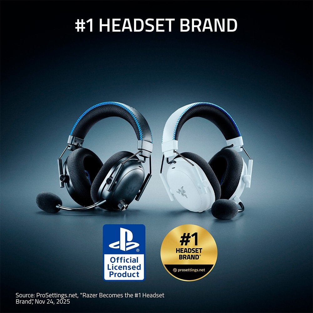 Imagem 10 de 10 do produto Headset Gamer Razer BlackShark V3 Pro Sem Fio ANC, 2.4 GHz, Drivers 50mm, Bluetooth, Branco - RZ04-05400600